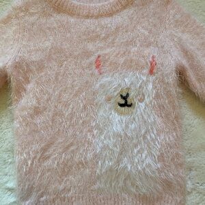Cat & Jack Soft Pink Fuzzy Sweater